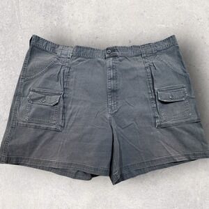 Cabela's Cargo Shorts Men's 52 Blue Gray Cotton Stretch Outdoor Utility